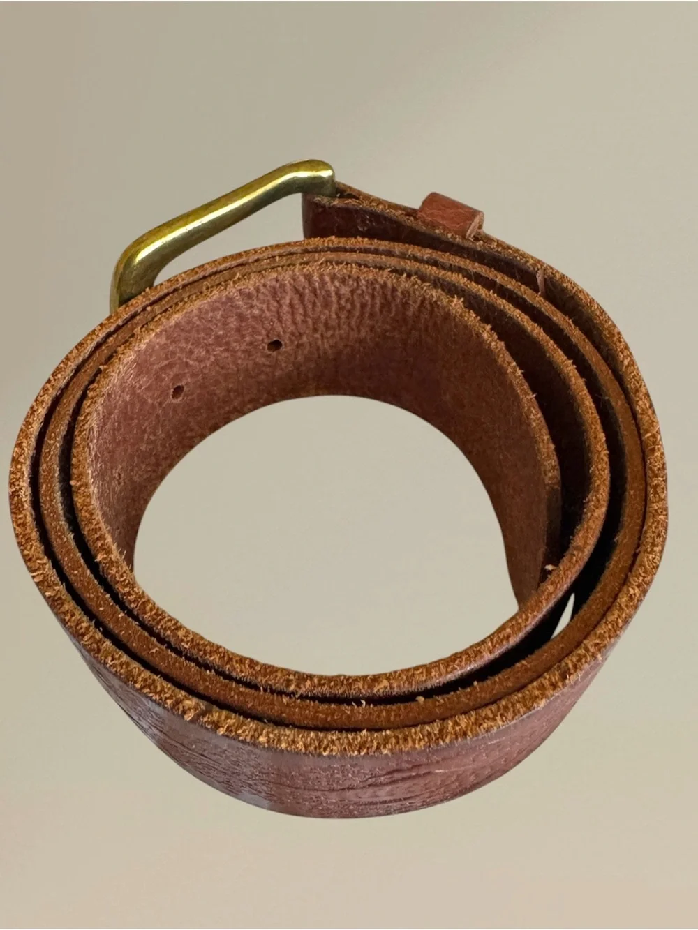 🛍️SALE🛍️ GAP Women's Floral Embossed Genuine Leather Belt with Brass-Tone Buckle - Picture 8 of 12